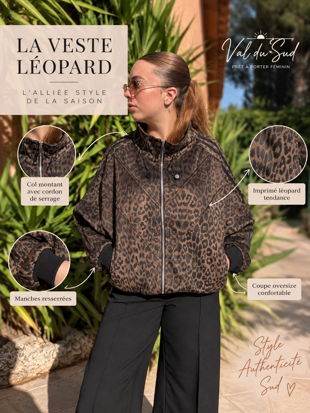 Veste Léopard over size LEO