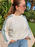 Pull à manches longues beige Nina