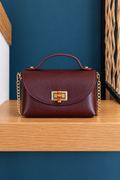 Sac en cuir bordeaux MISS