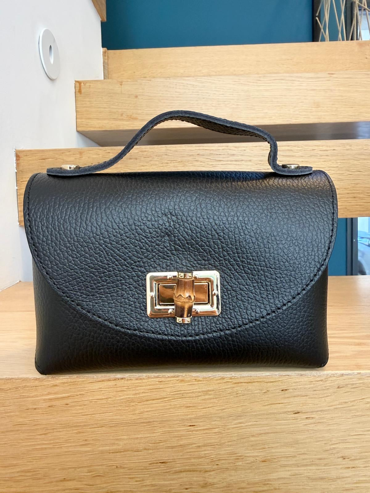 Sac en cuir noir MISS